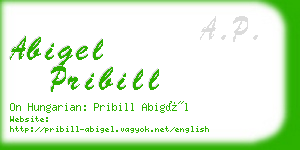 abigel pribill business card